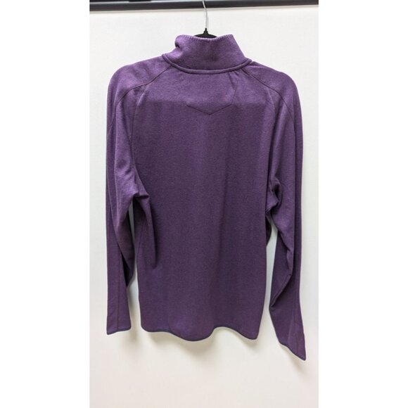 Robert Graham Men's Purple Quarter-Zip Pullover Sweater - Picture 2 of 2